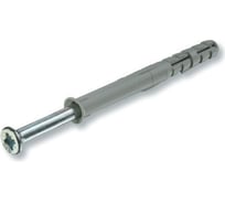 Рамный дюбель 6х60, одинарная зона, нейлон, с шурупом шлиц Pz, 8шт Ekt 33771