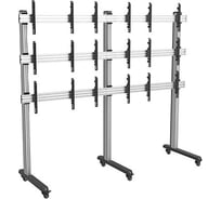 Мобильная стойка для видеостены 3x3 Wize Pro VWM3x3-55 45"-55", нагрузка до 50 кг на один дисплей 124648