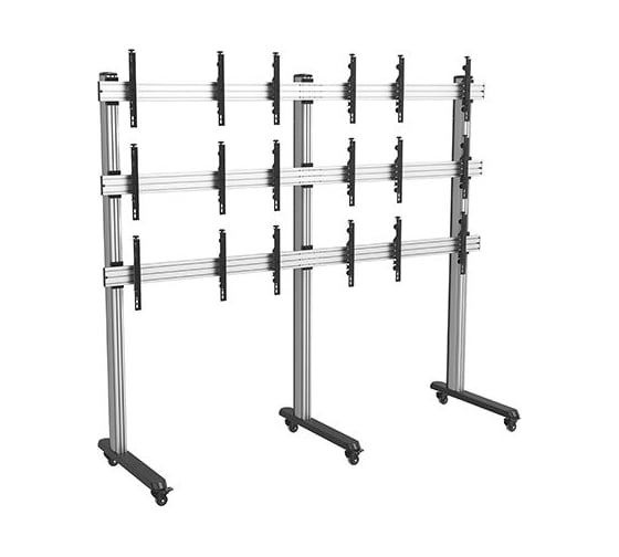 Мобильная стойка для видеостены 3x3 Wize Pro VWM3x3-55 45"-55", нагрузка до 50 кг на один дисплей 124648 1