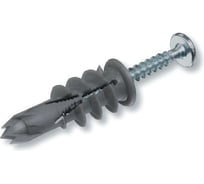 Пластмассовый дюбель для гипсокартона DRIVA CLICK TP10 с шурупом 4.5х45, 6шт Ekt 56580