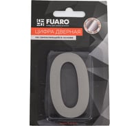 Самоклеящаяся цифра FUARO "0" SS304 (50x30) SSC сатинированный хром 46957