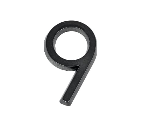 Самоклеящаяся цифра FUARO "9" ABS (50x37) BL черный 46935