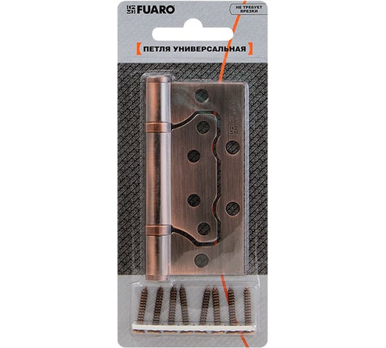 Универсальная петля без врезки FUARO IN4500W-BL AC (500-2BB/BL 100x2,5) медь, блистер 31047
