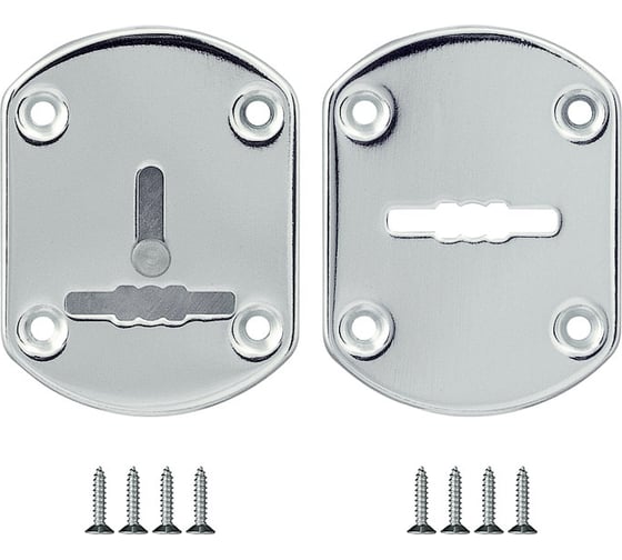 Накладка на сувальдный замок FUARO ESC.S-lift+S/OV.set (ESC021) с шторкой, CP хром (2 шт.) 28273