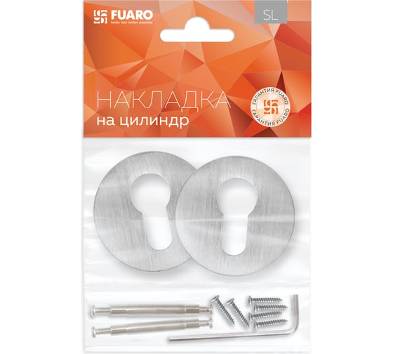 Накладка на цилиндр FUARO ET.R.SLR52 CP-8 хром 46877