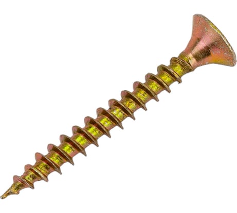 Саморез Мир крепежа DIN 7962, 4,5x35 мм, Pozi, желтый цинк, 500 шт. Т0000004174