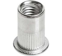 Заклепка-гайка ЦКИ М10x21.5 мм, плоская, рифленая, СТ. Ц, под пакет 1.0-4.0 мм, 100 шт. 77522