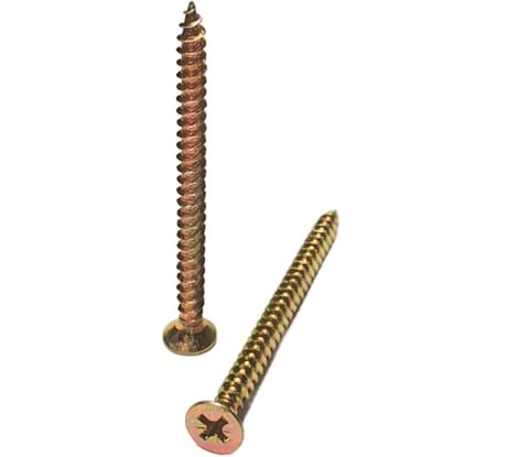 Саморез желтый универсальный оцинкованный с потайной головкой 4.0x55 мм, pz2, 1 кг GSMETZ 1034055-1