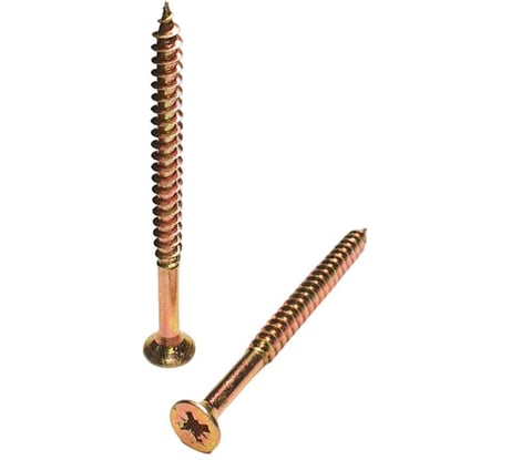 Саморез желтый универсальный оцинкованный с потайной головкой 5.0x70 мм, pz2, 1 кг GSMETZ 1035070-1