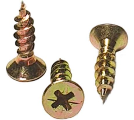 Саморез желтый универсальный оцинкованный с потайной головкой 4.5x16 мм, pz2, 1 кг GSMETZ 1034516-1