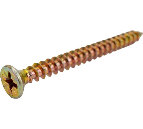 Саморез желтый универсальный оцинкованный с потайной головкой 5.0x55 мм, pz2, 1 кг GSMETZ 1035055-1