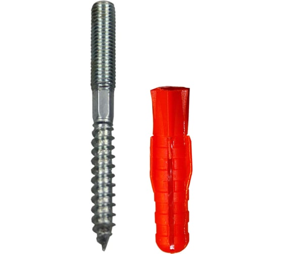 Комплект сантехнической шпильки и дюбеля МастерПроф MP 8х80 ИС.130185