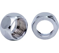 Комплект для вальцевания Kofulso 3/4" (2 гайки латунных, 2 прокладки резиновых, 2 стопорных кольца нерж.) КДВ 3/4"