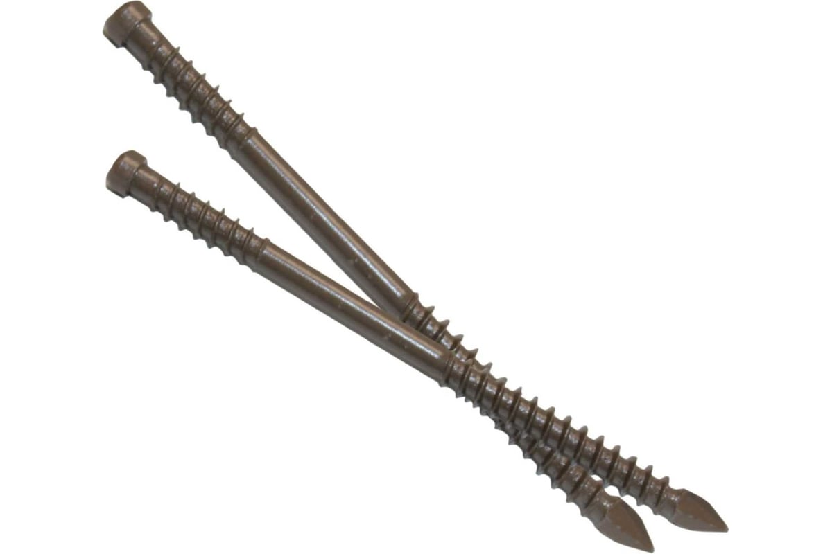 Саморез для террасной доски Гвозdeck потайной, 5,0х70 окрашенный, Torx ...