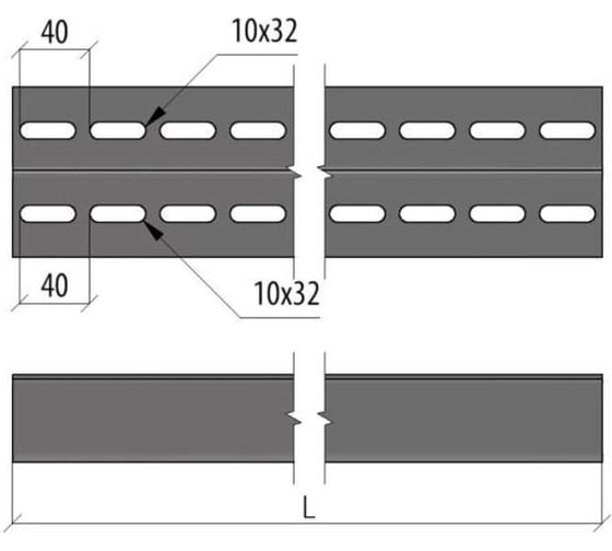 Z-профиль Система КМ 60х40х40х1,5 мм, L2500 мм, INOX304 LO18267 Z60-40-40-1.5-2500 INOX304