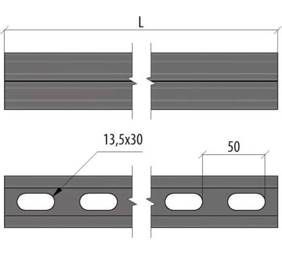Страт-профиль Система КМ двойной 41x21 L2100 мм, s:1.5 LO30216 2STP41-21-2100