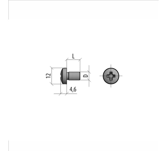 Винт Система КМ М6х16 мм, специальный, DIN 7985, упаковка 200 шт. LO12272 V6-16