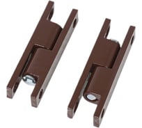Алюминиевая петля для москитной сетки KOMFORT москитные системы коричневая, s32, 2 шт. ПМ000847