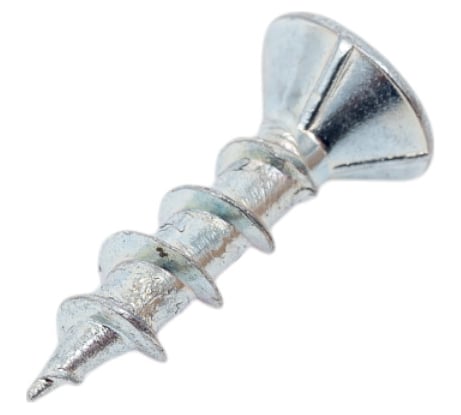 Оконный саморез Квадра острый, 4.1x16 мм, Аrun, белый цинк, фурнитурный, 500 шт. 411613020500