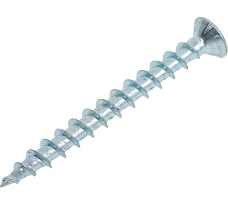 Оконный саморез Квадра острый, 4.1x40 мм, белый цинк, фурнитурный, 500 шт. 414013000500