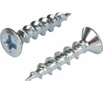 Оконный саморез Квадра острый, 4.1x16 мм, Arun, белый цинк, фурнитурный, 100 шт. 411613000100