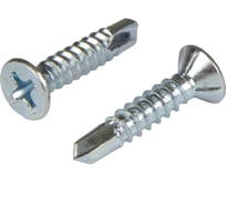 Оконный саморез со сверлом Квадра 3.9x19 мм, белый цинк, 1000 шт. 413901901000