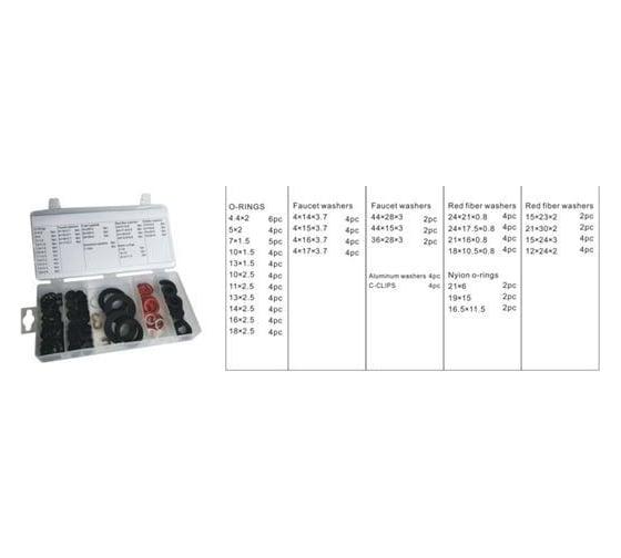 Уплотнительные кольца и шайбы Forsage 125 предметов F-871 1