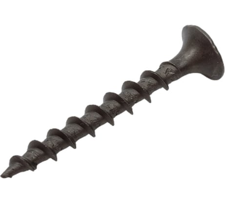 Саморез Качественный Крепеж 3,5х32 потай, крупная резьба, оксид 1 100 шт 1000361 КЧ