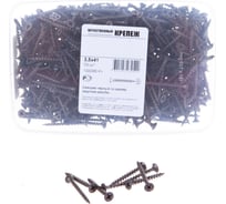 Саморез Качественный Крепеж 3,5х41 потай, крупная резьба, оксид 700 шт 1000365 КЧ