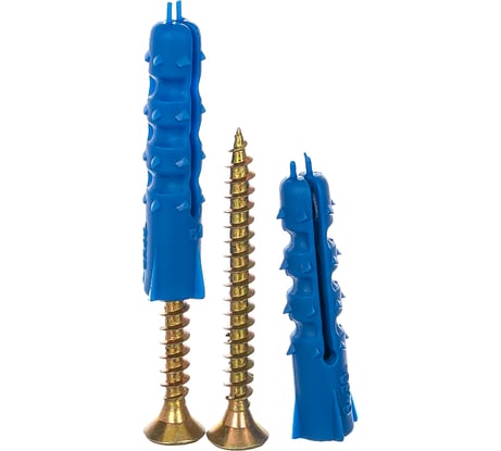 Дюбель ёж с шурупом Качественный Крепеж для крепления плинтусов 6х30 120 шт 0501093 КЧ