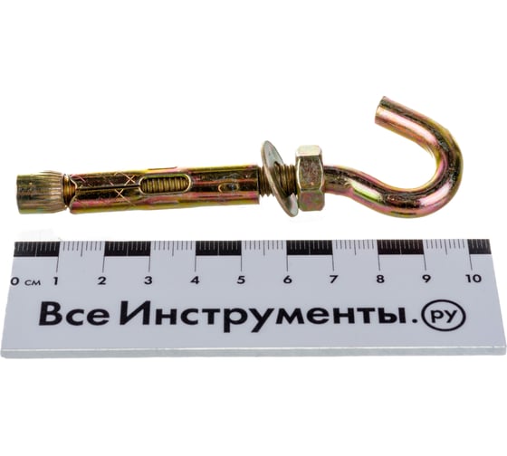 Анкерный болт с крюком Tech-Krep/Zitar 10х60 2 шт - пакет 104680