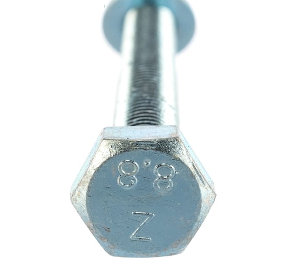 Болт Tech-Krep/Zitar DIN933 с шестигранной головкой, оцинкованный М12х120 + гайка + шайба 2 шт - пакет 136929