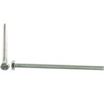 Болт Tech-Krep DIN933 с шестигранной головкой, оцинкованный М6х100 2 шт - пакет 126494