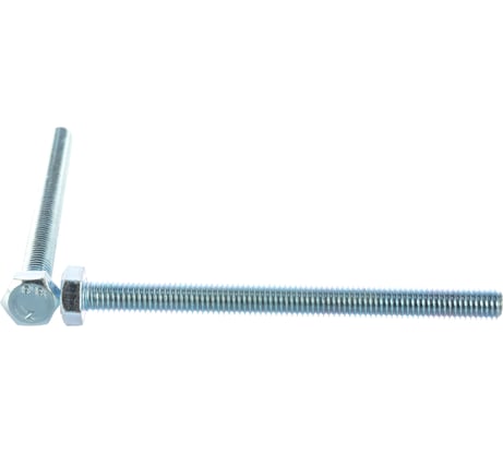 Болт DIN933 с шестигранной головкой оцинкованный М8x100 мм, 2 шт, пакет Zitar 103924