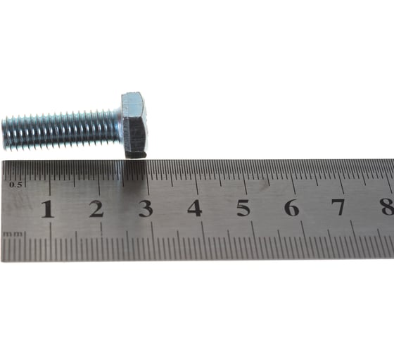 Болт Tech-Krep/Zitar DIN933 с шестигранной головкой, оцинкованный М8х25 12 шт - пакет 102968