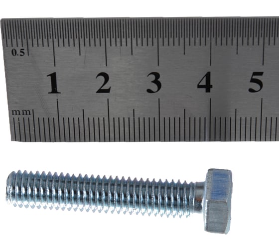 Болт Tech-Krep DIN933 с шестигранной головкой, оцинкованный М8х40 3 шт - пакет 126509