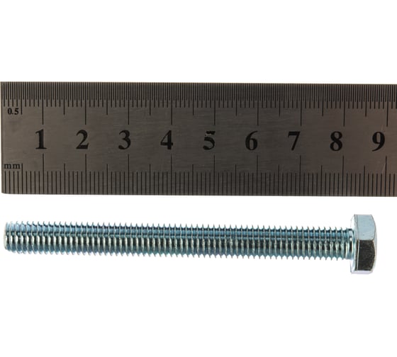 Болт Tech-Krep/Zitar DIN933 с шестигранной головкой, оцинкованный М8х80 2 шт - пакет 126512