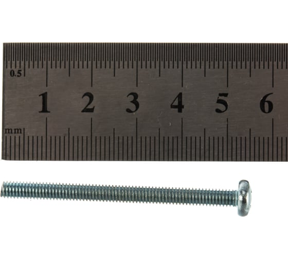 Винт Tech-Krep/Zitar DIN7985 с полукруглой головкой, оцинкованный М4х50 7 шт - пакет 126572