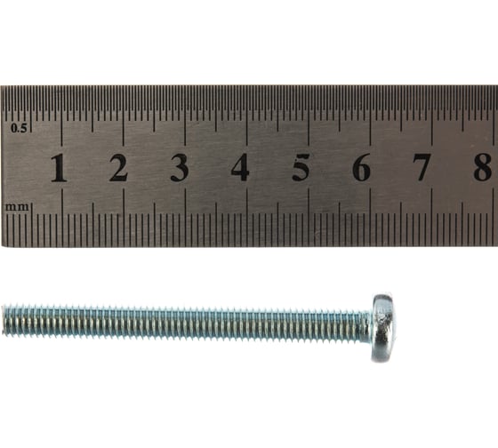 Винт Tech-Krep/Zitar DIN7985 с полукруглой головкой, оцинкованный М6х60 5 шт - пакет 126583