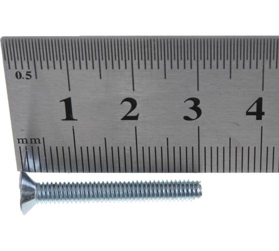 Винт Tech-Krep/Zitar DIN965 с потайной головкой, оцинкованный М4х30 12 шт - пакет 126589