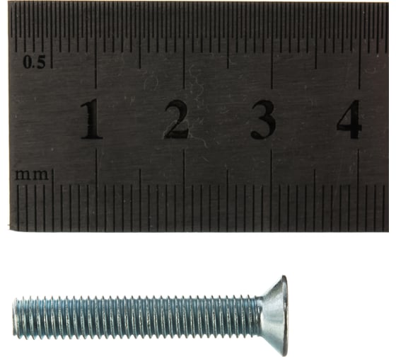 Винт Tech-Krep/Zitar DIN965 с потайной головкой, оцинкованный М5х30 15 шт - пакет 102995