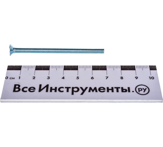 Винт Tech-Krep/Zitar DIN965 с потайной головкой, оцинкованный М5х70 6 шт - пакет 102999