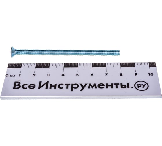 Винт Tech-Krep/Zitar DIN965 с потайной головкой, оцинкованный М5х80 4 шт - пакет 103000