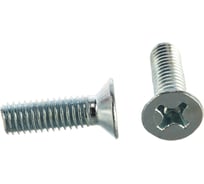 Винт Tech-Krep DIN965 с потайной головкой, оцинкованный М6х20 10 шт - пакет 126596