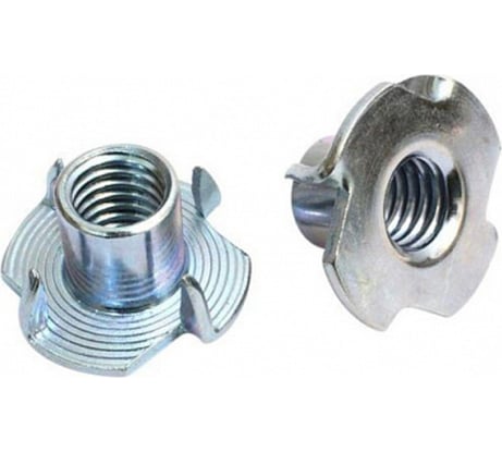 Забивная мебельная гайка оцинкованная М10, 4 шт, пакет Zitar 108941