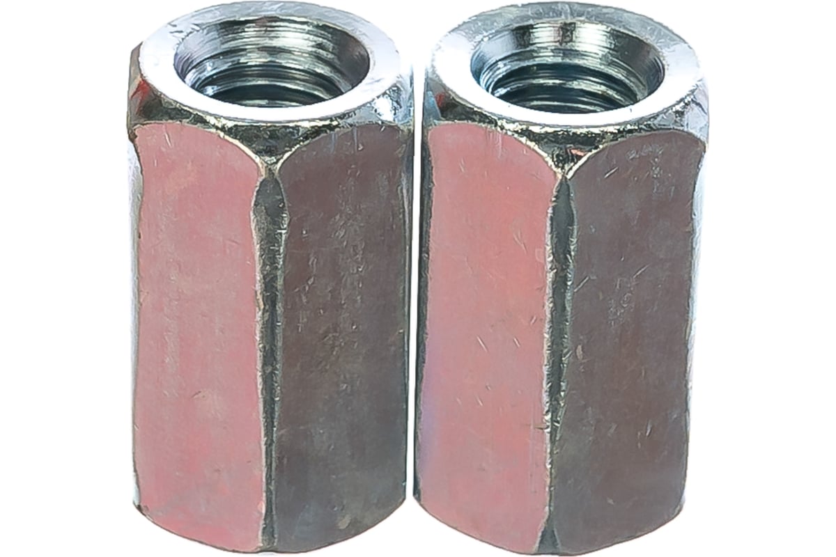 Соединительная гайка Tech-Krep DIN6334 оцинкованная М10 2 шт - пакет ...