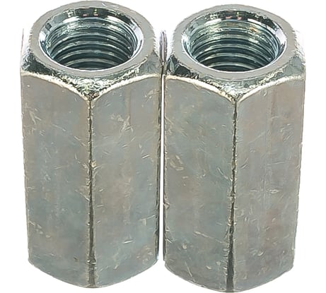 Гайка соединительная DIN6334 оцинкованная М16, 2 шт в пакете Zitar 112281