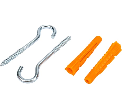 Шуруп с полукольцом Tech-Krep/Zitar 6х60 с универсальным дюбелем 10,0х61 2 шт пакет 114330