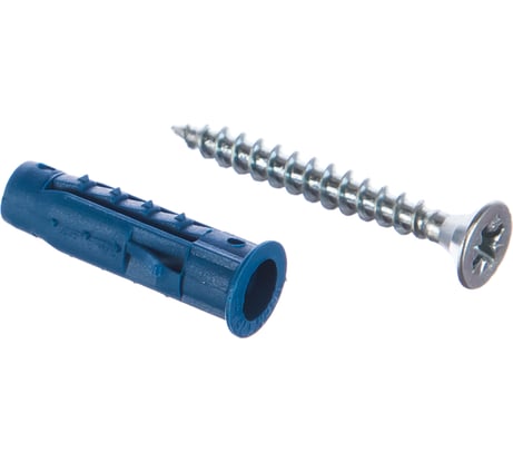 Саморез ШУц с потайной головкой 5,0x40 мм + дюбель 8x30 мм, 10 шт в пакете Zitar 114039