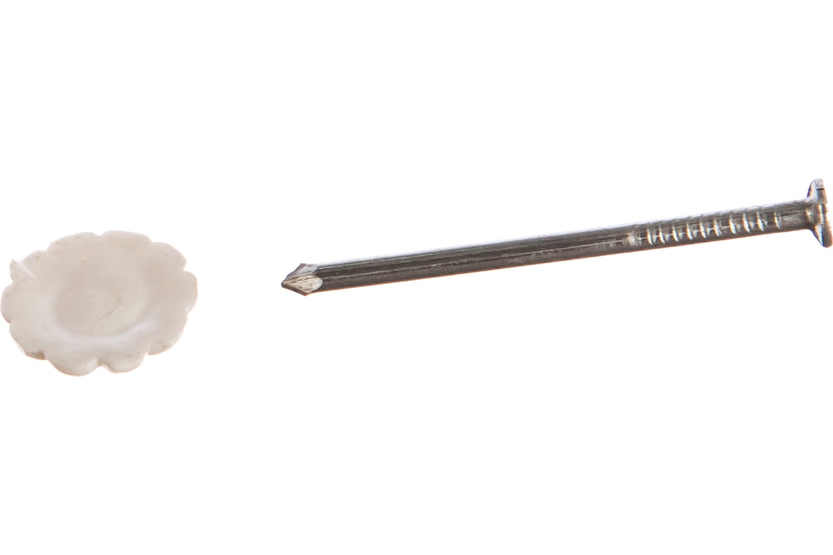 Гвоздь с декоративной шляпкой Tech-Krep белая 80шт - пакет 106219 ...